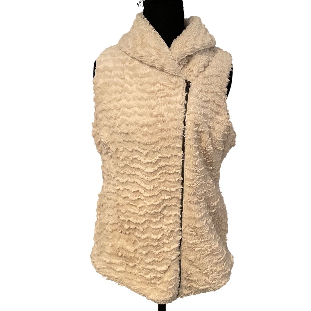 Patagonia Womens Fleece Pelage Vest Cream Zip Up‎ Cozy  M Gorpcore Cottagecore
